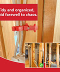Heavy Duty Multi Cable Staples For Romex And Ethernet used for securing cables on wood framing with durable plastic clips.