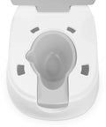 The Real Deal Toddler Potty Training Chair 3-In-1 Potty Seat With Step Stool Plus Arm And Hammer Deodorizing Disc Gray removable bowl from above.