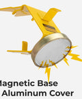 Heavy Duty Magnetic Power Grinder Rest With Rock Solid Mag Base For 5 Inch Angle Grinders offers a yellow magnetic base and aluminum cover.