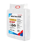 Premium White Terry Cloth Rags 25 Lb Bag Two Pack Beast Absorbent Cleaning Rags For Garage, Industrial Use, Housekeeping, And Multipurpose Spill Cleanup