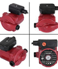 Hot Water Recirculating Pump With Brass 3/4 Inch NPT Fittings, 93W 110V Electric Water Heater Circulator, Three Speed Control