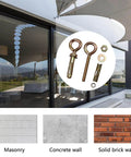 Concrete Eye Bolt Anchor 9/16 Inch By 5-1/2 Inch Heavy Duty Carbon Steel Shoulder Eyebolts With Screw Expansion Sleeve