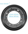 Heavy Duty 9 Inch Lazy Susan Hardware Offering Dead Smooth Ball Bearing Spin, Rock Solid Black Turntable Base dimensions and measurements