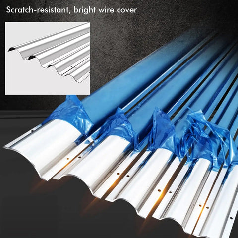 Stainless Steel Floor Cable Cover 39 Inch Long For Under Desk Cable Management And Wire Trunking Protector with blue wrapping