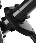 Carbon Frame Protector For Bikes Black All Round Fit Adjustable With Soft TPE Liner securing a bike frame on a rack close-up.
