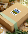 Paramotor Sticker For Powered Paragliding Fans And PPG Pilots Vinyl Decal On Gift Box With Green Ribbon