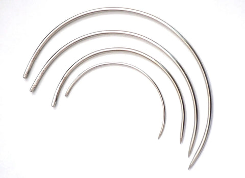 Extra Strong Upholstery Repair Thread Kit Pro Grade With Heavy Duty Curved Needles shown in various sizes on white background
