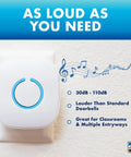 Wireless Doorbell Kit For Home And Office With 1 Outdoor Transmitter And 2 Plug In Chime Receivers Battery Operated No Fuss Setup