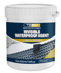 Heavy Duty Clear Waterproof Sealant Slick Seamless Liquid Coat Rock Solid Weather Shield For Roofs Walls Bathrooms Kitchens And Garden Decks Indoors Or Outside No Sweat Drip Guard in a 500ml tub.
