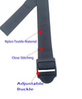 2 Pack Go To Universal Rower Foot Pedal Straps Durable Nylon Adjustable Fixed Straps close-up showing nylon and adjustable buckle