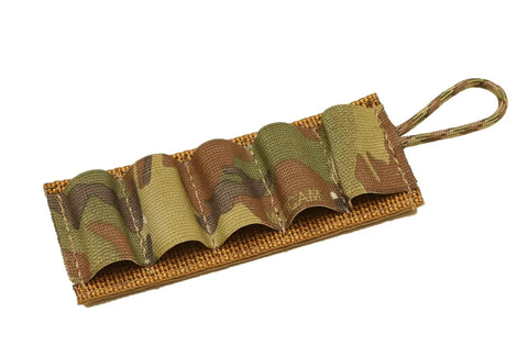 5 Round Tearaway Shotgun Cards For Chest Rigs And Vests Multicam With DuraGrip Adhesive Loop Backing Fits 12 Gauge Shells Not Included