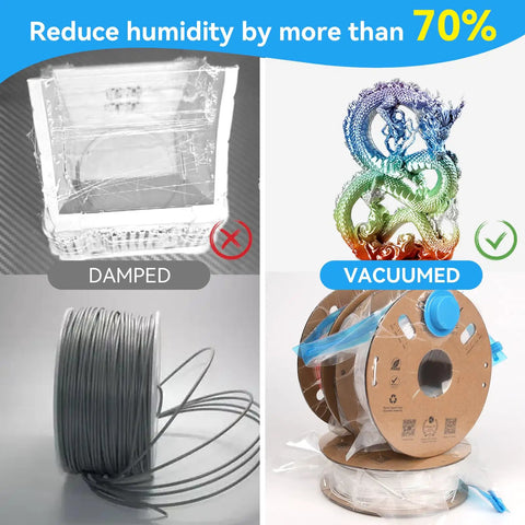 Top Tier 3D Printer Filament Storage Bags Vacuum Seal Moisture Proof Dustproof 12 Pack Reusable System For One Kilogram Spools Keep Your Plastic Fresh And Dry Shoot These Are Built Tough For Zero Sweat
