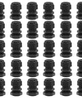 Thirty Pack One Half Inch NPT Cable Glands In Black For Safer Wiring Strain Relief And Quick Plug And Play Install Durable Weather Resistant And Easy to Use In Electrical Boxes, black nylon