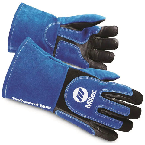 Heavy Duty MIG And Stick Welding Gloves With 3D Wing Design 13 Inch Blue Black Built For Pro Welders And DIYers Full Hand Protection And Comfortable Grip For Arc And Tig Welding