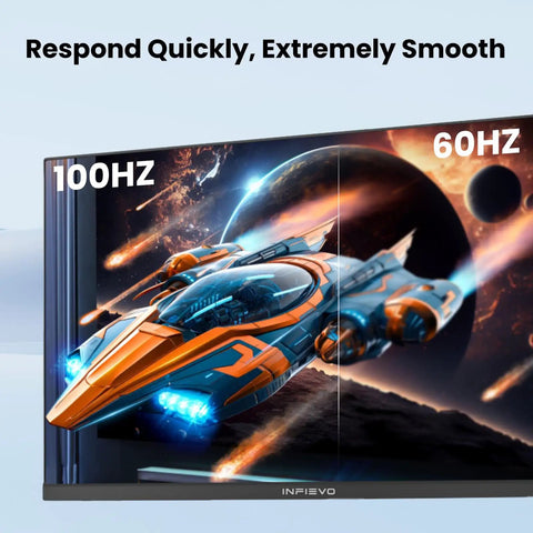 Dope 24 Inch Full HD Monitor With Built In Speakers For Home Office 100Hz Refresh Rate 3000 To 1 Contrast 99 Percent sRGB