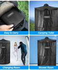 Pop Up Privacy Tent For Camping And Emergencies showing foldable shelter uses and carry bag