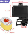 Air Filter Housing Assembly For GX160 GX200 GX140 5.5HP Engines with size dimensions and filter element detail