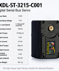 Badass 19Kg Serial Bus Servo Motor With 12 Volt Power and Slick 360 Degree Magnetic Encoder for Smooth Operation and Two Way Feedback on Robotic Arms RC Vehicles and Tech Builds Needing Rock Solid Reliability specifications and features displayed on a digital chart.