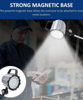 24W LED Machine Work Light With 360 Degree Adjustable Head in workshop setting with magnetic base and bright illumination