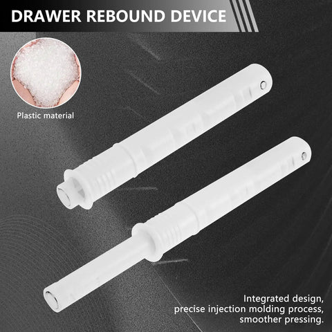 12 Pcs Magnetic Push Latches For Cabinet Doors And Drawers Hidden Touch Latch System with durable white finish, shown in detail