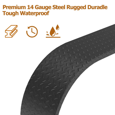 Close-up of texture on Beefy Tandem Axle Trailer Fenders 2 Pack, 66 Inch Long Teardrop Style Enclosed Fender Replacement