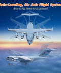 C17 Globemaster III RC Plane Ready To Fly 2.4 GHz Remote Control Aircraft With 6 Axis Gyro Stabilizer in flight simulation view