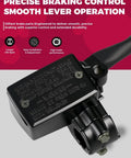 Hydraulic Brake Master Cylinder Lever For Honda ATV Foreman Rincon Rancher front brake handle, black metal finish.