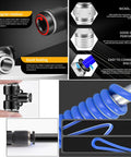 QITUO 1/4in blue air hose kit with 52.5 ft tubing and push-to-connect fittings, 15-piece accessories