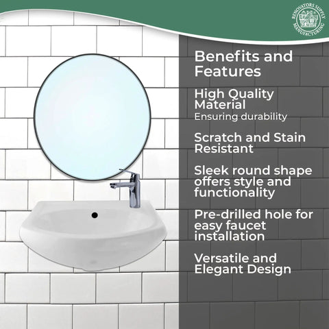 Offset Wall Mount Bathroom Sink Faucet In White With Overflow 16 1/8 Inch Reach Easy Install Sleek Modern Look Durable Metal Body
