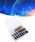 Check Out This 666 Pcs Premium Brass Crimp Adapter Kit With ABS Coating For Atx Pcie And Sata Power Pins 2.54mm Spacing Plus Reusable Storage Box Totally Nifty For Any Quick DIY Fix Or Major Build Job Today. open storage box with brass terminals and wire connectors