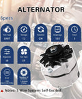 High Output 105 Amp 1 Wire 10SI Self Exciting Alternator Replacement For SBC BBC GM 12 Volt Electrical Alternator Features