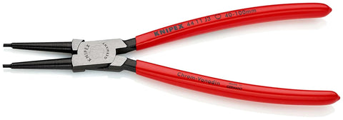 KNIPEX Pro Grade Internal Snap Ring Pliers With Forged Tips For Bore Circlips, heavy duty, black atramentized finish, red handles