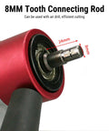 Close-up of 8MM tooth connecting rod for Heavy Duty Metal Shear Drill Attachment with efficient cutting feature.