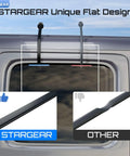 Starlink Gen 3 Flat Noodle Ethernet Cable for window pass-through in RVs, ultra slim design shown on window installation.