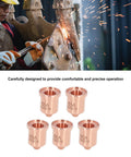 Lightweight Brass Plasma Cutting Electrode Tips Kit For PMX 65 85 105 And 65A Pro Grade 5 Pack shown with equipment