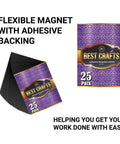 Adhesive Magnetic Sheets For Crafts And Pictures, Flexible 20 Mil Magnets With Strong Adhesive Backing, 8x10 Inch Size, Pack Of 25