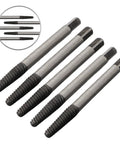 High Carbon Steel Screw Extractor Kit With 5 Piece Right Out Drill Bits For Removing Damaged Broken Bolts Quick Left Hand Thread Removal Tool, 52mm