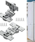 Heavy Duty Zinc Alloy Bifold Door Hinge Set 180 Degree Adjustable With Screws For Closet Cabinets And Bi Fold Doors 2 Pack Durable Hardware
