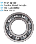 R8-2RS Deep Groove Ball Bearings Built Tough One Half Inch Bore One And One Eighth Inch Outer Diameter Five Sixteenths Inch Wide