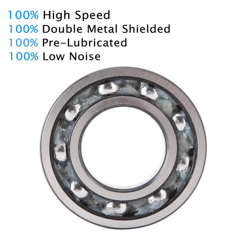 R8-2RS Deep Groove Ball Bearings Built Tough One Half Inch Bore One And One Eighth Inch Outer Diameter Five Sixteenths Inch Wide
