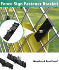 Chain Link Fence Sign Mount Bracket Set 12 Pack Fastener Clips for Standard Fence Sign Mounting and Banner Display Durable