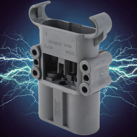 Workhorse Male Forklift Connector For Ev Charging Setup Rated Heavy Duty Beast Mode With 320A And Dc 150V Spec in slate gray