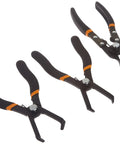 Three Piece Body Clip Pliers Set For Automotive Panels And Plastic Anchors With Center Pins, V Design Removal Tools