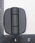 Top view of Nylon Butt Hinge Surface Mount Free Swinging 180 Degree Range With 49mm Length 44mm Width And 14mm Height Matte Black