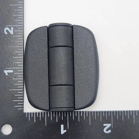 Top view of Nylon Butt Hinge Surface Mount Free Swinging 180 Degree Range With 49mm Length 44mm Width And 14mm Height Matte Black
