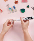 Hands using All In One Resin Polishing Kit With Electric Rotary Drill And UV Light, A Must Have For Resin Molding, Jewelry Making