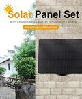 No Brainer 10W Solar Panel Charger Kit For Outdoor Cameras with monocrystalline silicon cells showing weatherproof materials