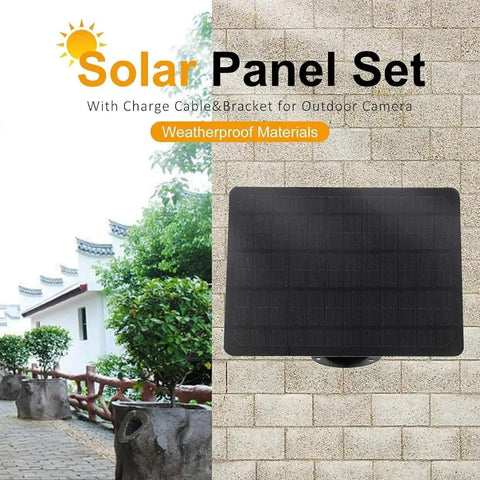 No Brainer 10W Solar Panel Charger Kit For Outdoor Cameras with monocrystalline silicon cells showing weatherproof materials