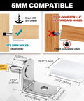 5Mm compatible image showing dimensions and fitting instructions for 24 Pack Nickel Plated Shelf Pins And Pegs With Anti Slip Caps.