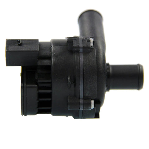 Side view of Mercedes Benz Electric Water Pump OE Exact Fit For Select Models, black plastic housing and connectors visible.